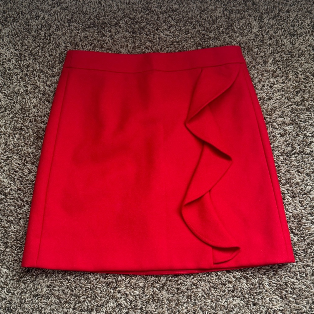 J. Crew Vibrant Red Mini Skirt